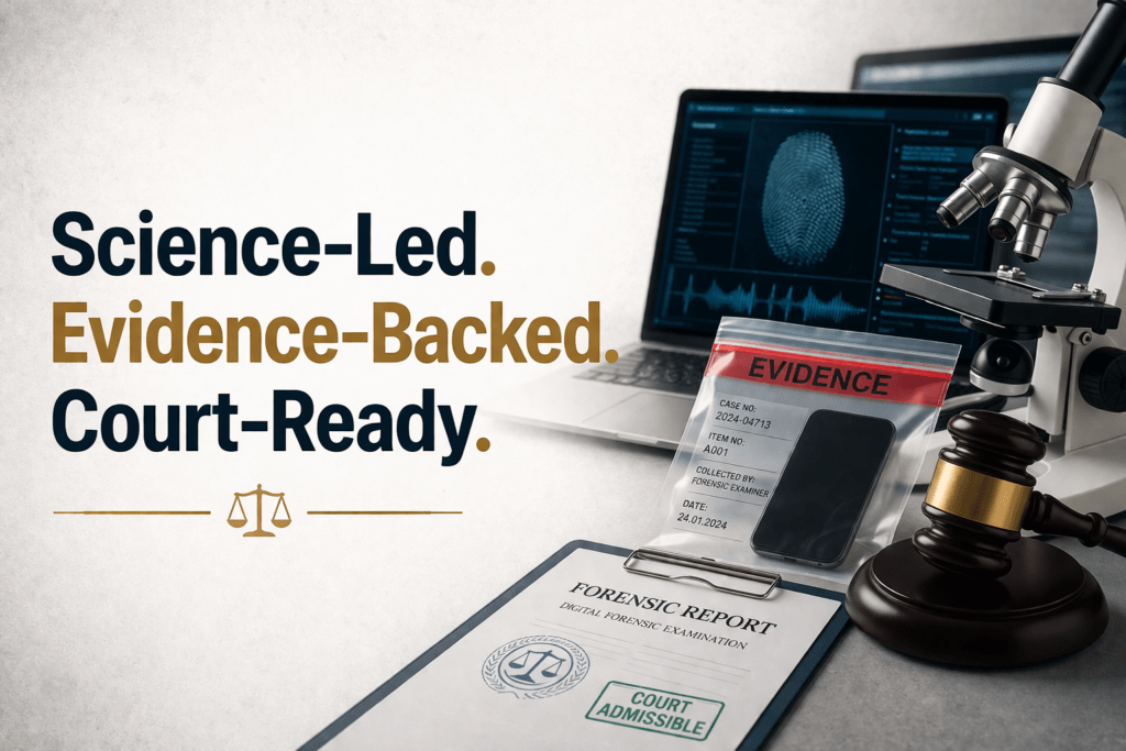 Science-Led. Evidence-Backed. Court-Ready.